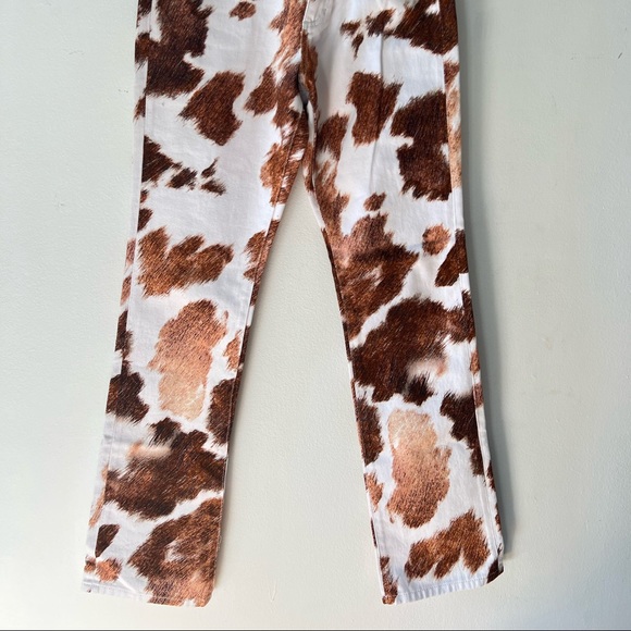 WeWoreWhat Babyboot Cowhide Jeans - Picture 2 of 4